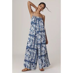 New Anthropologie Maeve Waistless Wide-Leg Jumpsuit sz M